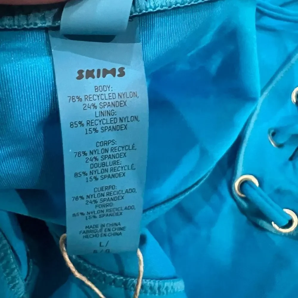 SKIMS Signature Swim Lace Up Monokini size L